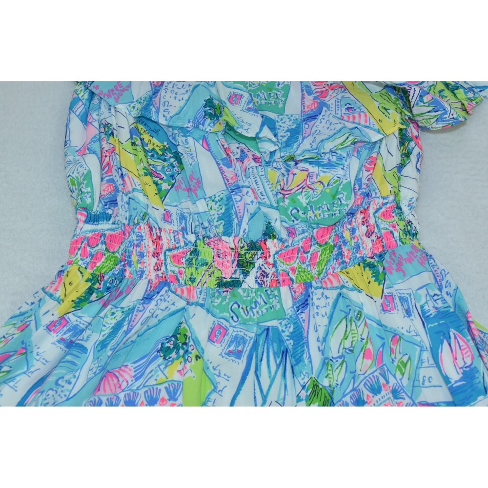Lillly Pulitzer Addilyn Tiered Women Dress Size S Floral Beach Cruise Lined - Picture 4 of 9